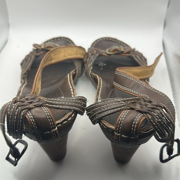Frye Audrey Dark Brown Leather Women's Sandals - Picture 4 of 10